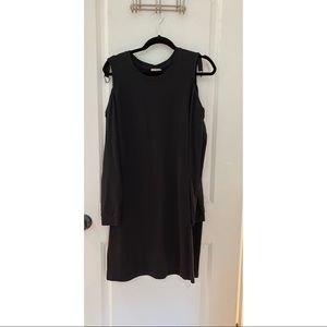 Daisy May cold shoulder cotton/Jersey sweater dress